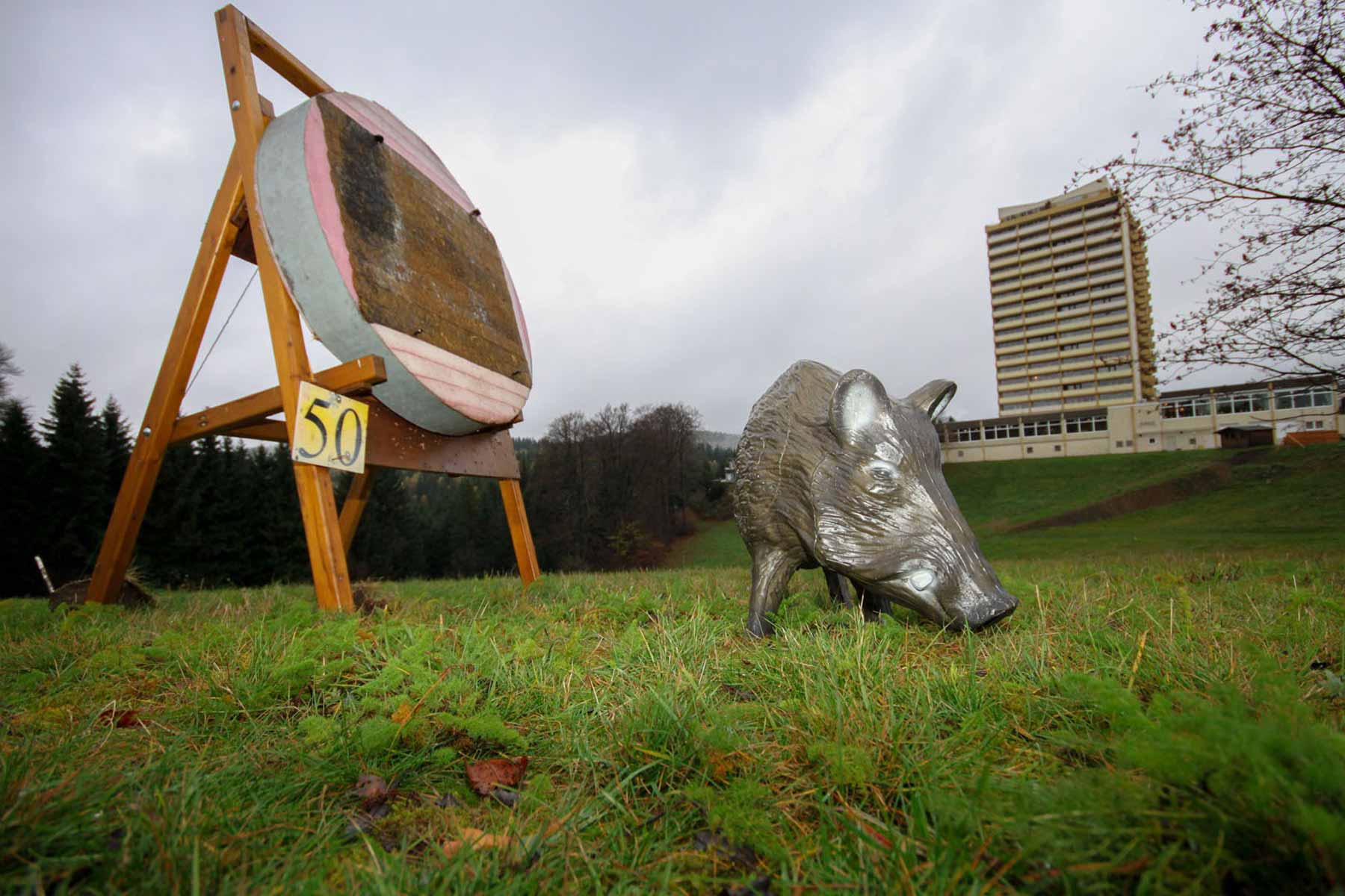Hochburg der 3D Bogenschützen Minigolfplatz Panoramic